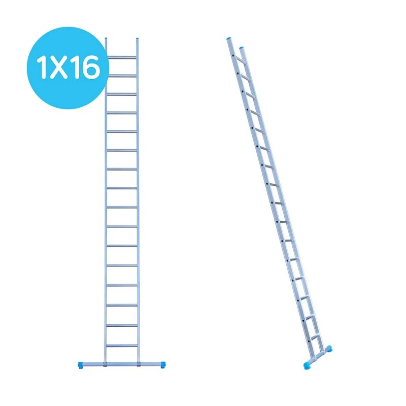 Maxall ladder 1 x 16 sports rechte uitvoering lengte 4,25 mtr