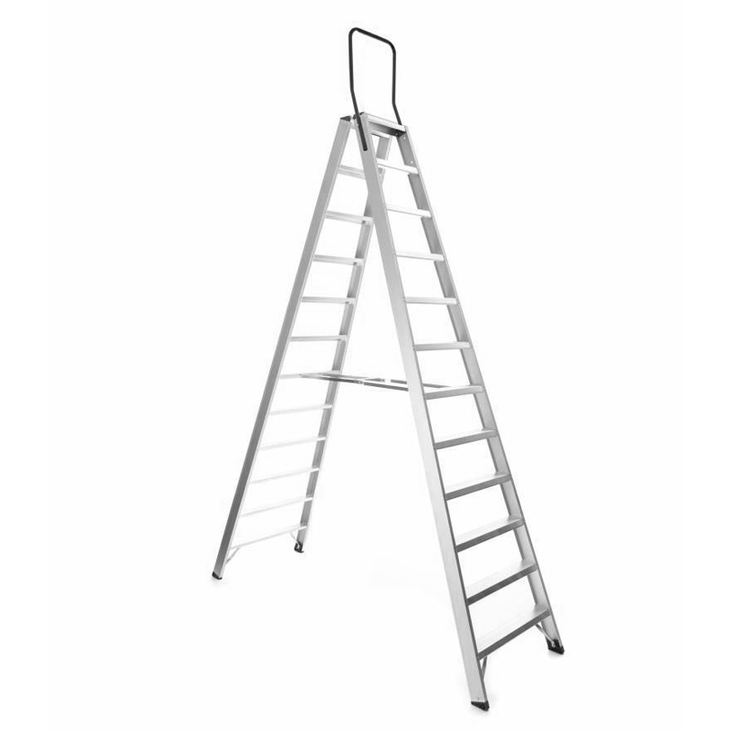industriële dubbele trap 12 sports bordeshoogte 300 cm.