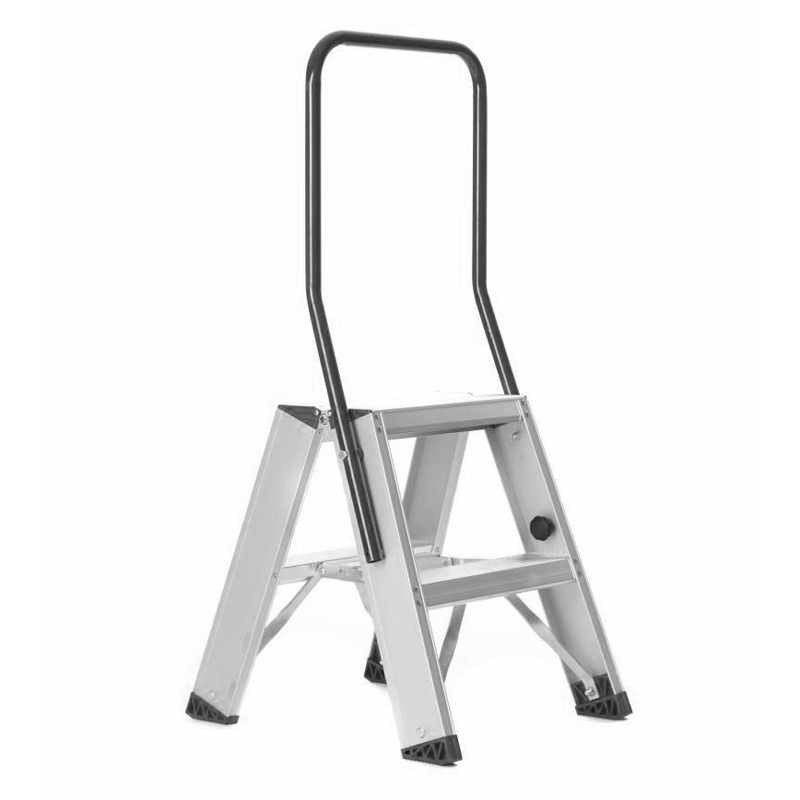 industriële dubbele trap 2 sports  bordeshoogte 50 cm. zonder beugel