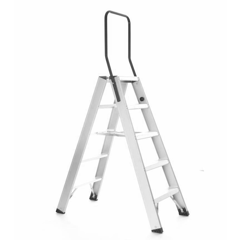 industriële dubbele trap 5 sports  bordeshoogte 125 cm.