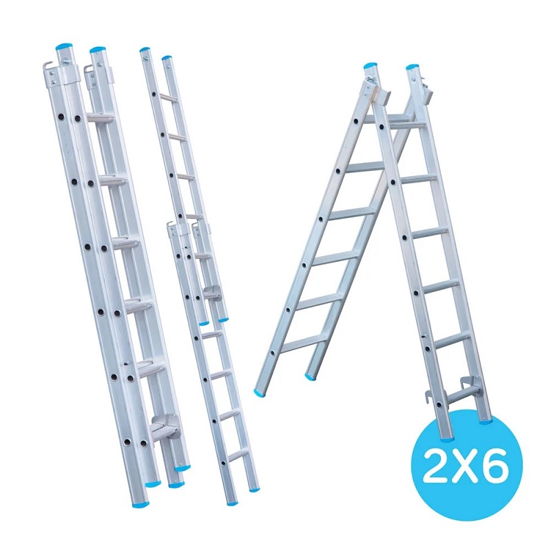 Maxall ladder 2 x 6 sports rechte uitvoering max. lengte 2,75 mtr