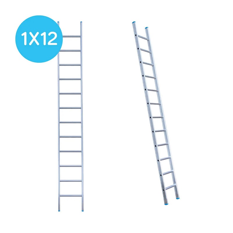 Maxall ladder 1 x 12 sports rechte uitvoering lengte 3,25 mtr