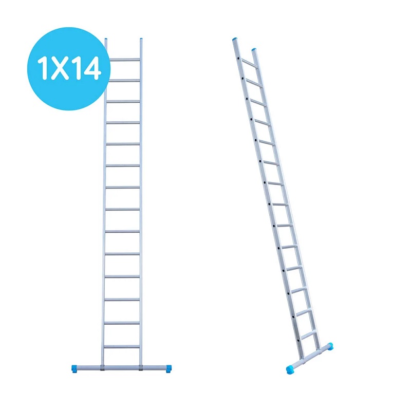 Maxall ladder 1 x 14 sports rechte uitvoering lengte 3,75 mtr