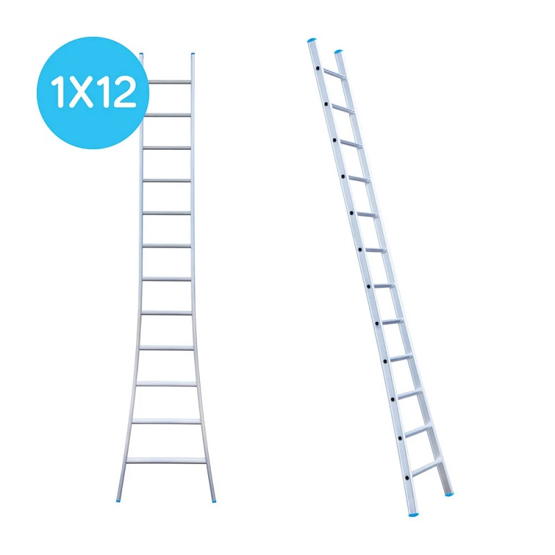 Maxall ladder 1 x 12 sportsuitgebogenlengte 3,25 mtr